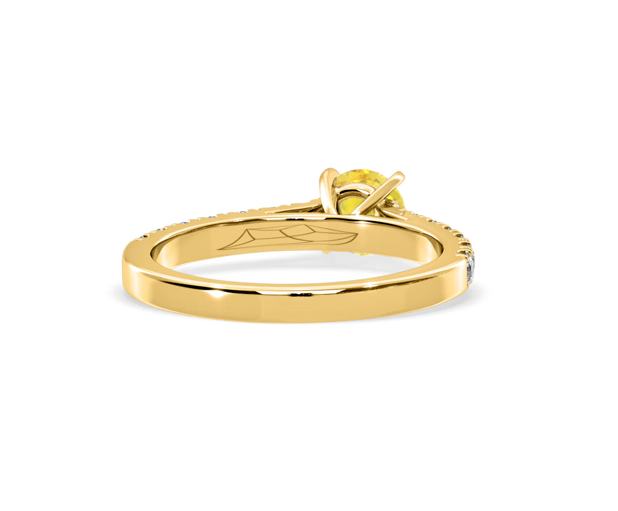 Natalia Yellow Lab Diamond 0.91ct Side Stone Ring in 18K Yellow Gold - Elara Collection - Image 51