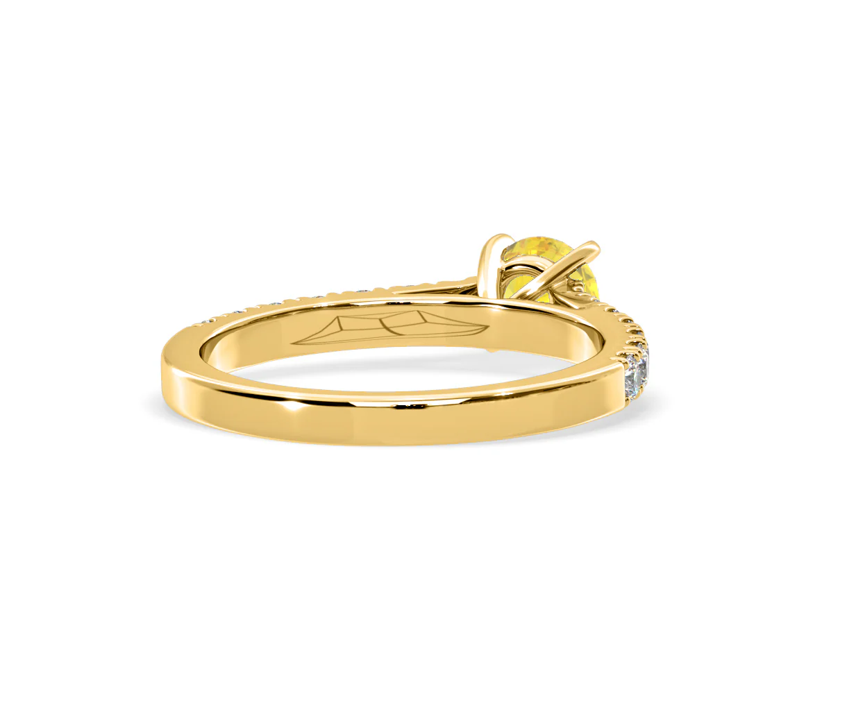 Natalia Yellow Lab Diamond 0.91ct Side Stone Ring in 18K Yellow Gold - Elara Collection - Image 53