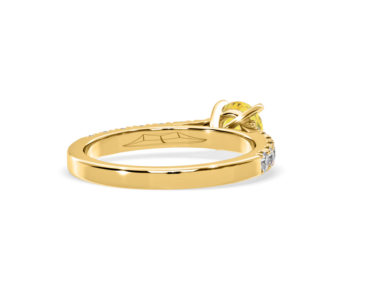 Natalia Yellow Lab Diamond 0.91ct Side Stone Ring in 18K Yellow Gold - Elara Collection - Image 54