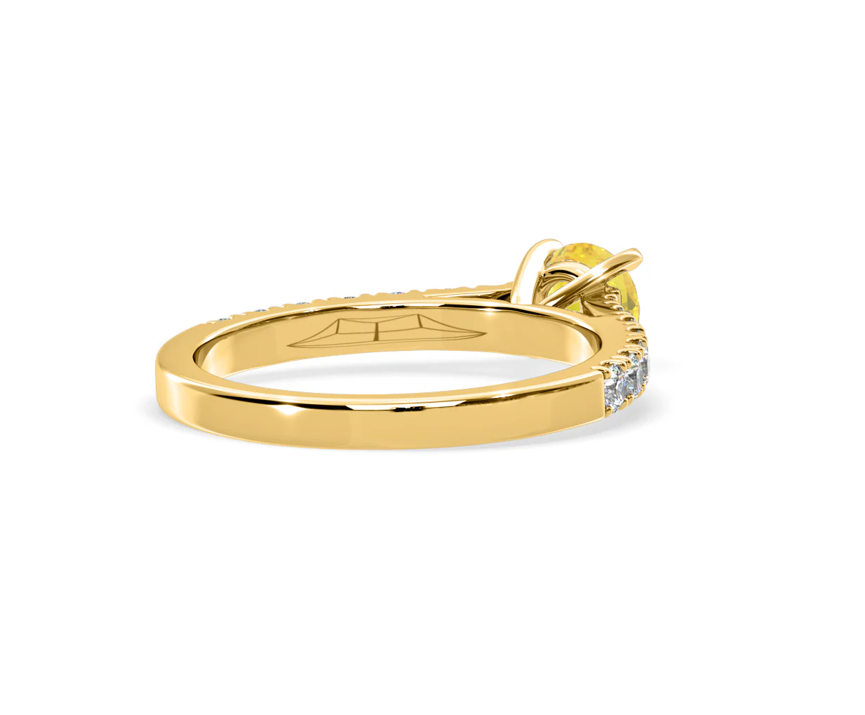 Natalia Yellow Lab Diamond 0.91ct Side Stone Ring in 18K Yellow Gold - Elara Collection - Image 55