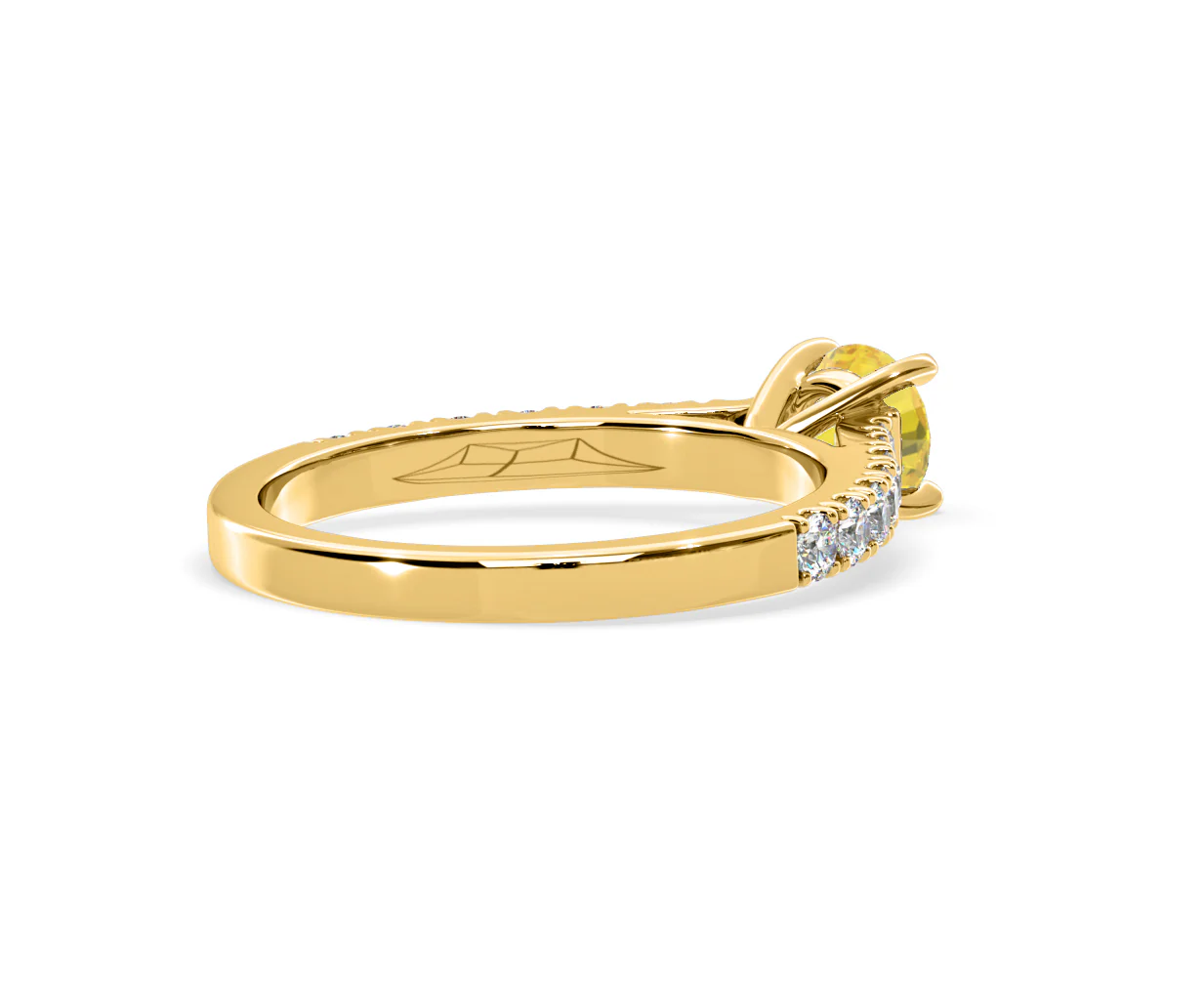 Natalia Yellow Lab Diamond 0.91ct Side Stone Ring in 18K Yellow Gold - Elara Collection - Image 57