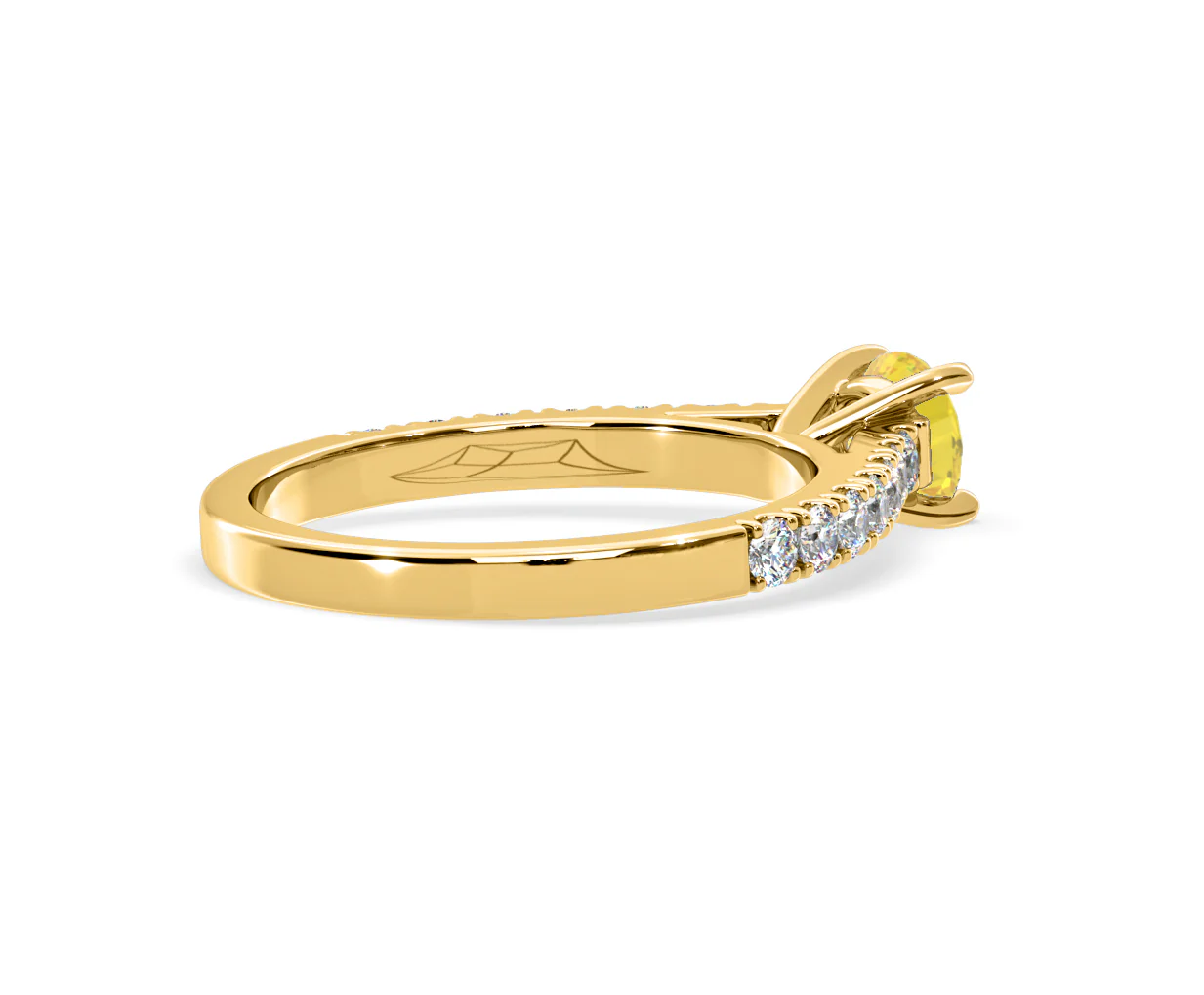 Natalia Yellow Lab Diamond 0.91ct Side Stone Ring in 18K Yellow Gold - Elara Collection - Image 59