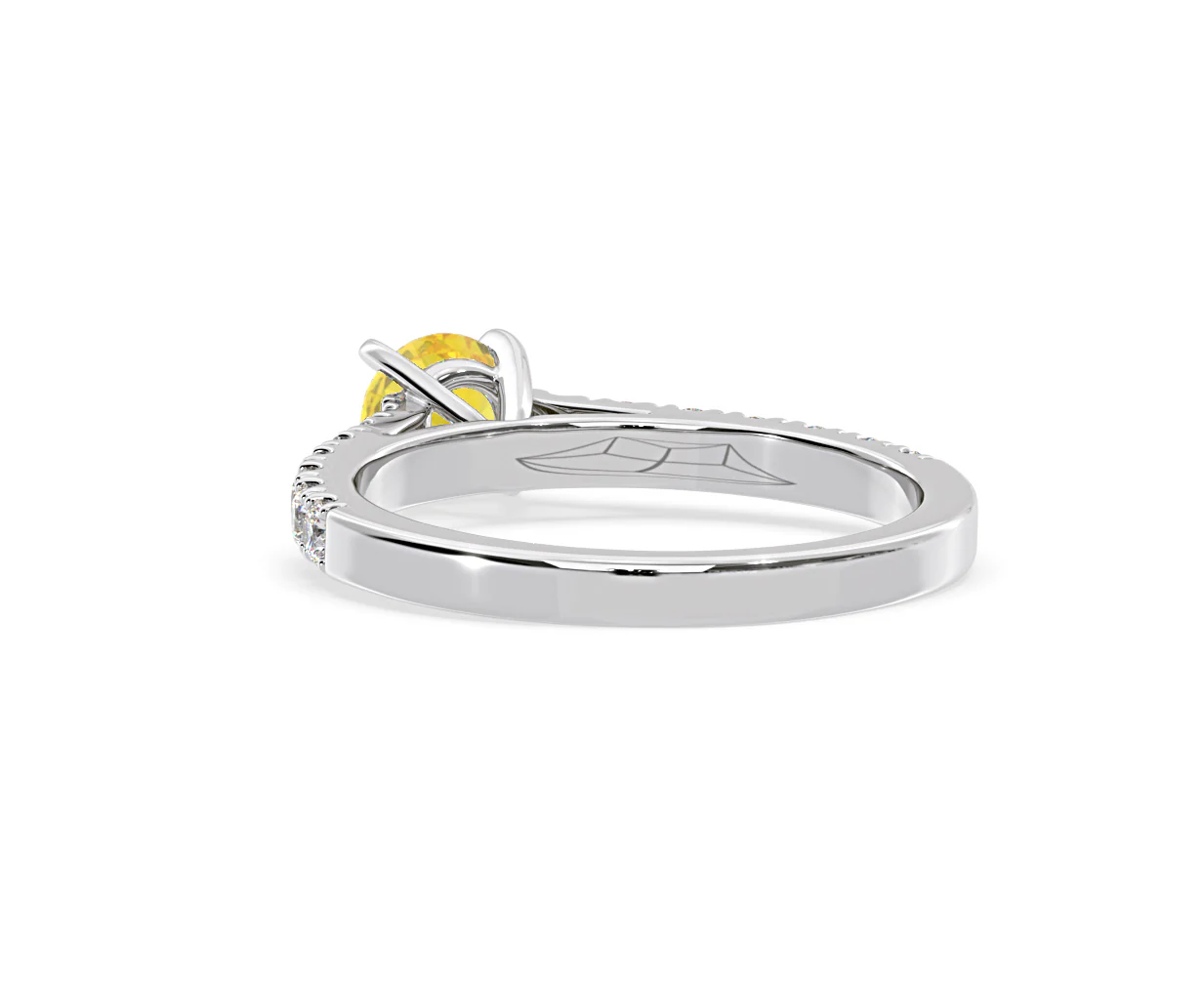 Natalia Yellow Lab Diamond 0.91ct Side Stone Ring in Platinum - Elara Collection - Image 41