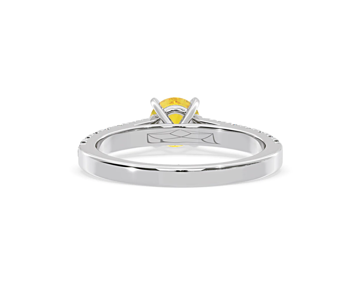 Natalia Yellow Lab Diamond 0.91ct Side Stone Ring in Platinum - Elara Collection - Image 46