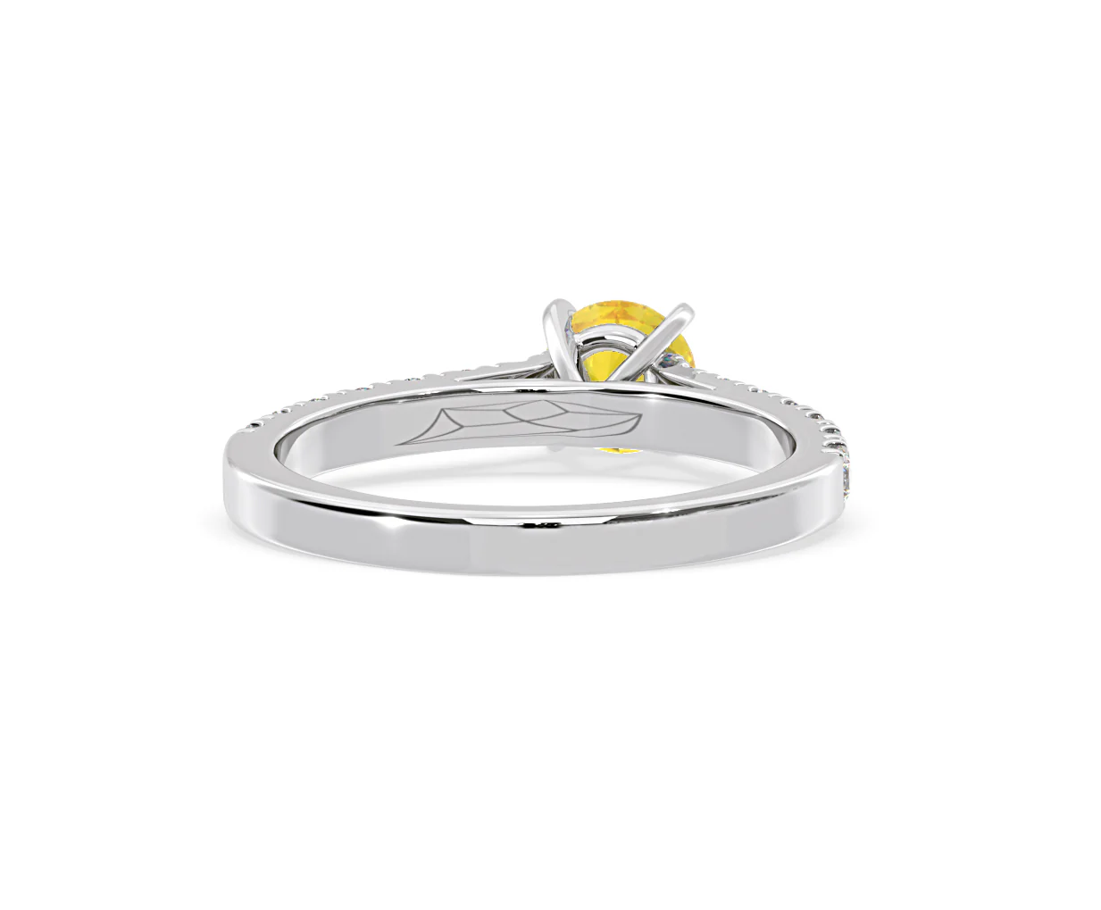 Natalia Yellow Lab Diamond 0.91ct Side Stone Ring in Platinum - Elara Collection - Image 49