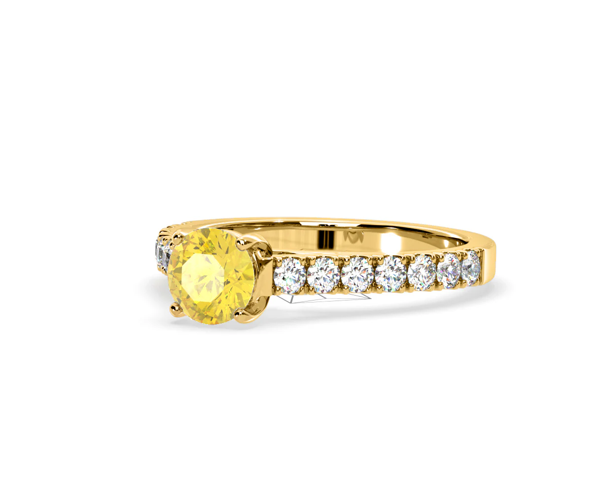 Natalia Yellow Lab Diamond 1.50ct Side Stone Ring in 18K Yellow Gold - Elara Collection - Image 13