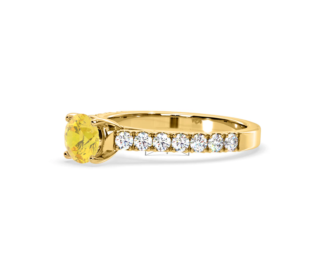 Natalia Yellow Lab Diamond 1.50ct Side Stone Ring in 18K Yellow Gold - Elara Collection - Image 17