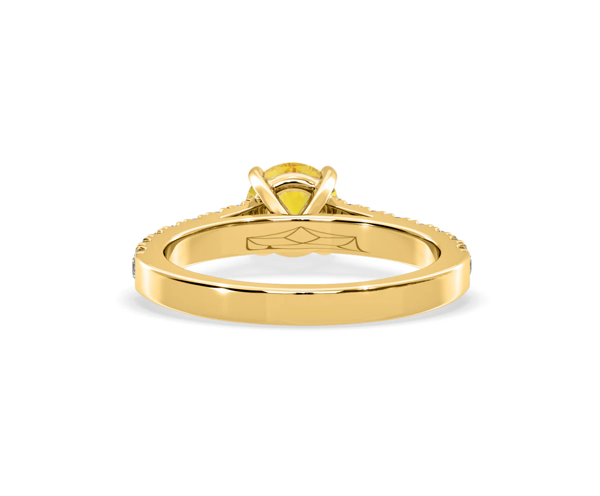 Natalia Yellow Lab Diamond 1.50ct Side Stone Ring in 18K Yellow Gold - Elara Collection - Image 46