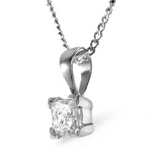 Olivia 18K White Gold Diamond Pendant Necklace 0.50CT G/VS - Image 2