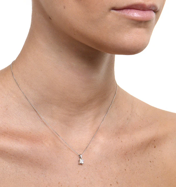 Olivia Platinum Diamond Pendant Necklace 0.50CT G/VS - Image 3