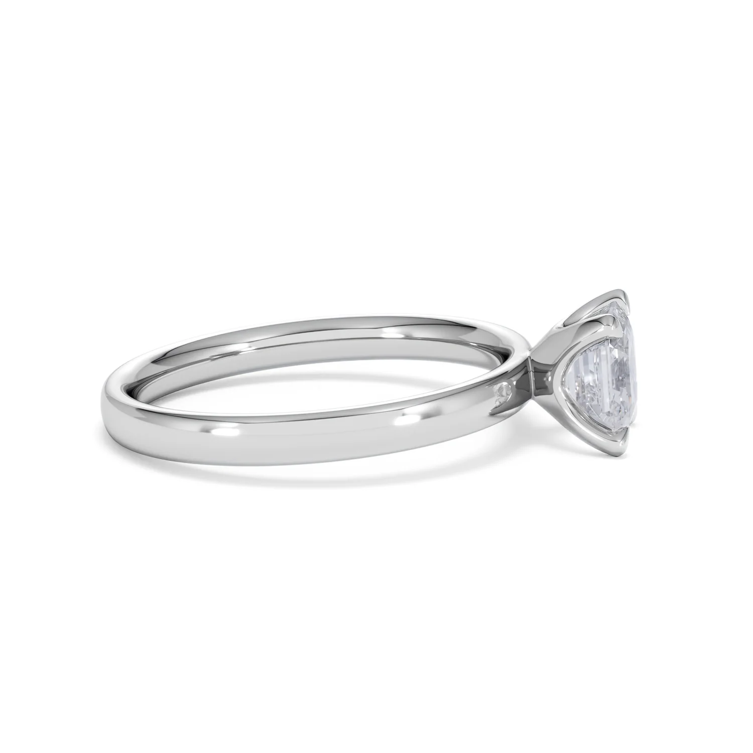 Origin 1.00ct Asscher Cut Lab Diamond Solitaire Engagement Ring in 18K White Gold - Image 26
