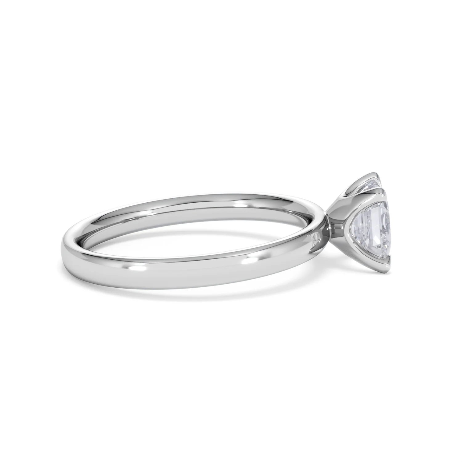 Origin 1.00ct Asscher Cut Lab Diamond Solitaire Engagement Ring in 18K White Gold - Image 28
