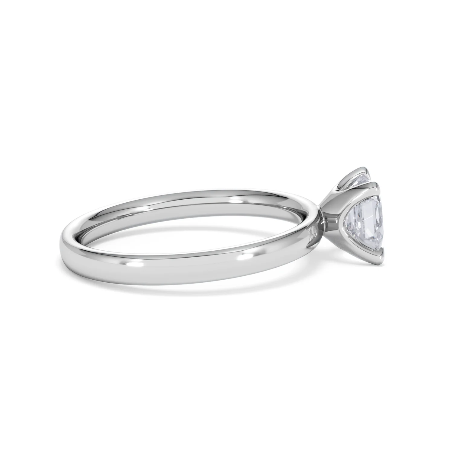 Origin 1.00ct Asscher Cut Lab Diamond Solitaire Engagement Ring in 18K White Gold - Image 29