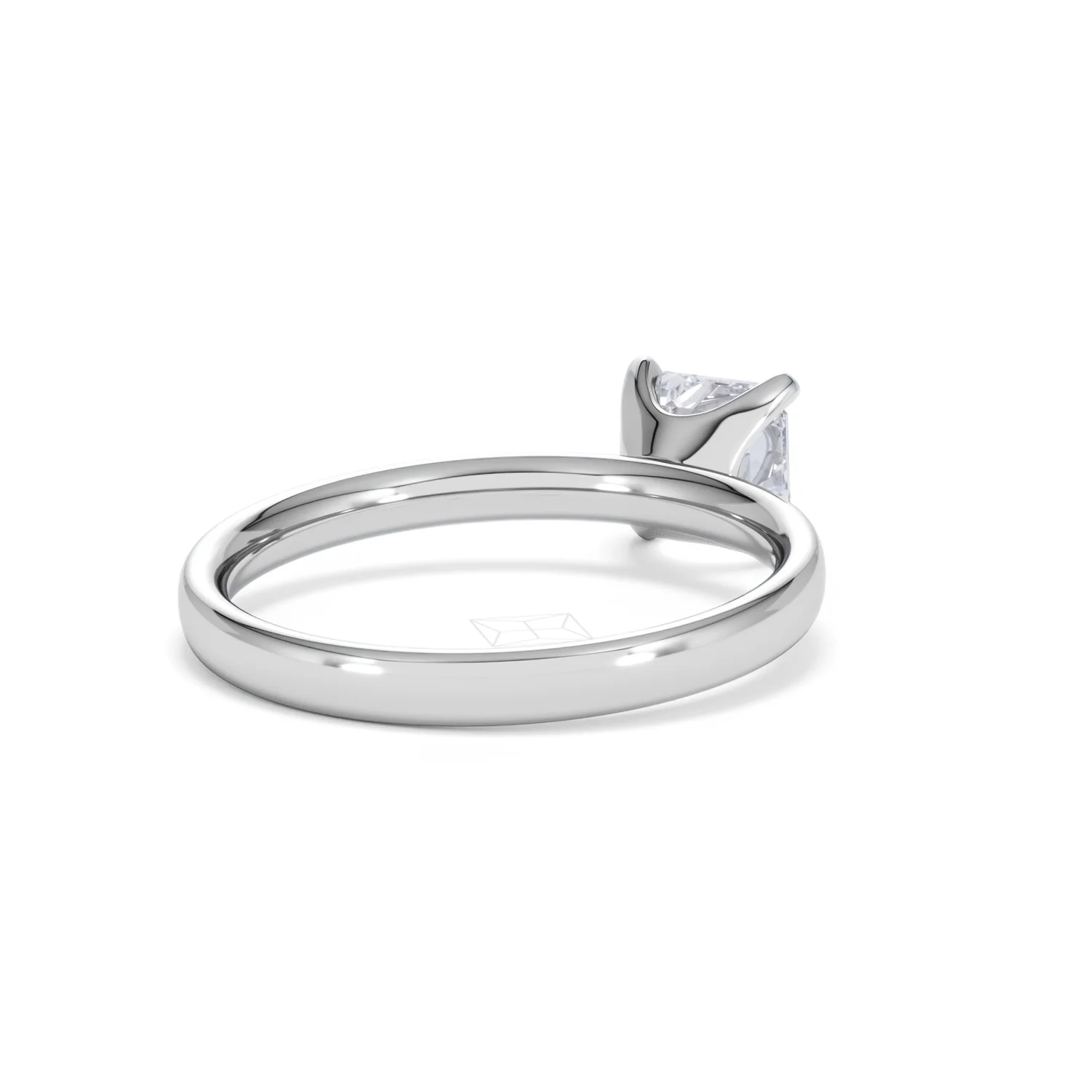 Origin 1.00ct Asscher Cut Lab Diamond Solitaire Engagement Ring in 18K White Gold - Image 41