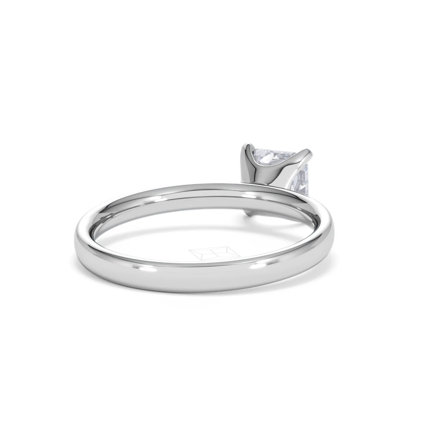 Origin 1.00ct Asscher Cut Lab Diamond Solitaire Engagement Ring in 18K White Gold - Image 42