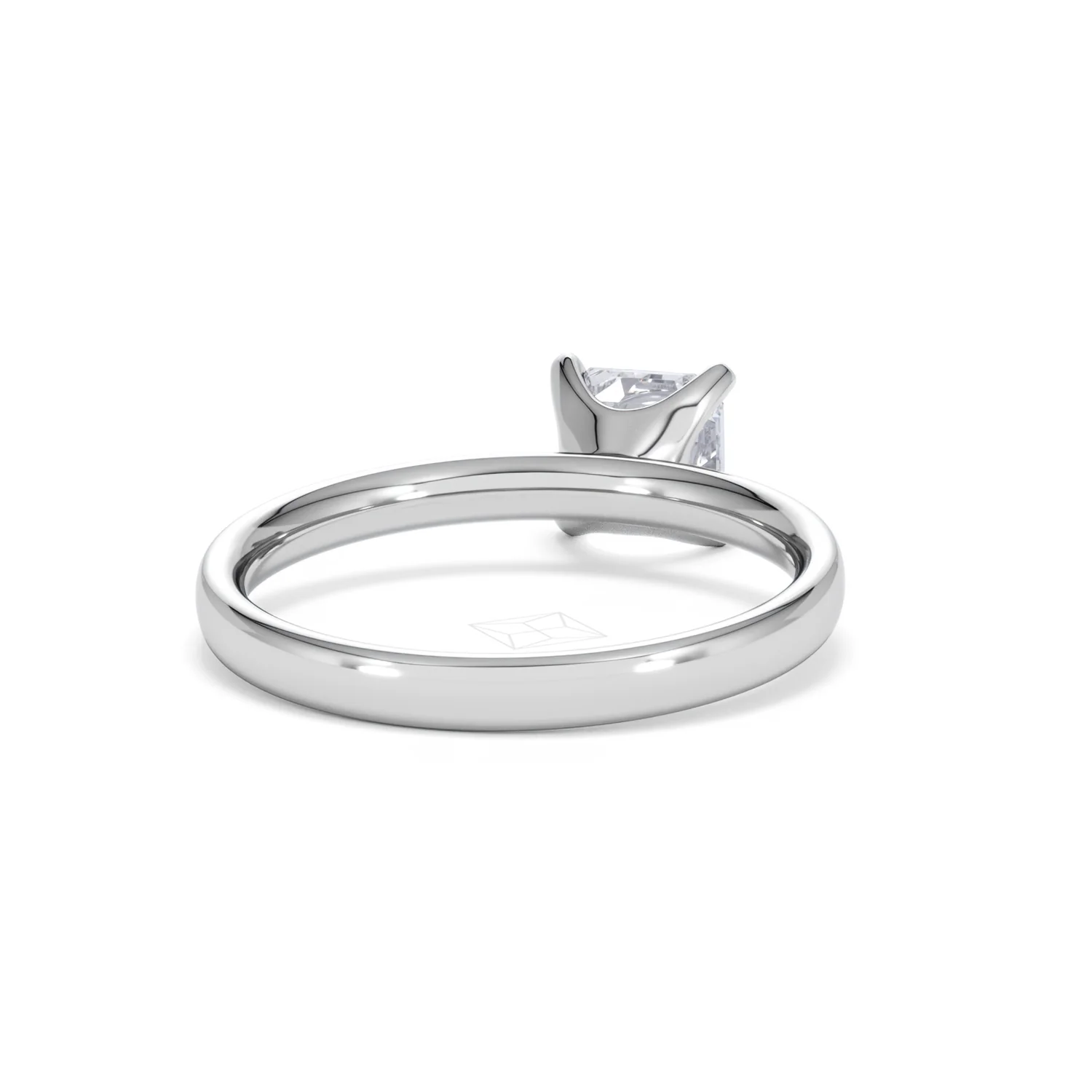 Origin 1.00ct Asscher Cut Lab Diamond Solitaire Engagement Ring in 18K White Gold - Image 44
