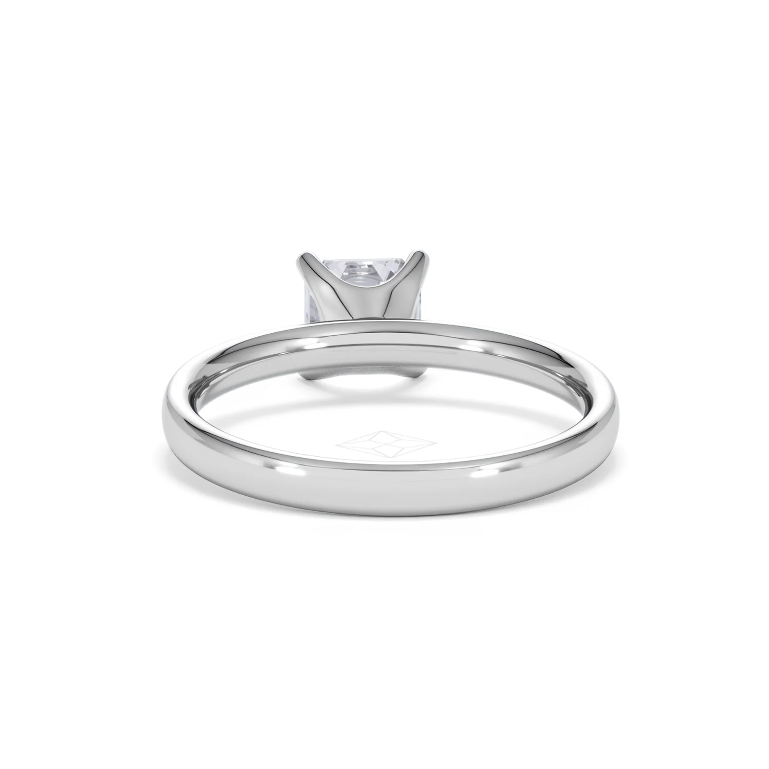 Origin 1.00ct Asscher Cut Lab Diamond Solitaire Engagement Ring in 18K White Gold - Image 49