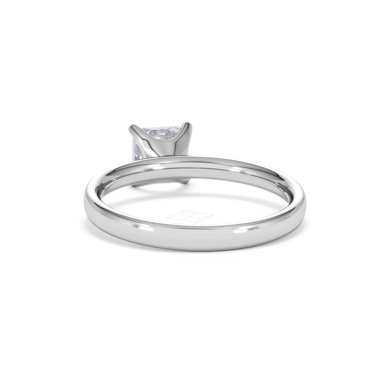 Origin 1.00ct Asscher Cut Lab Diamond Solitaire Engagement Ring in 18K White Gold - Image 51