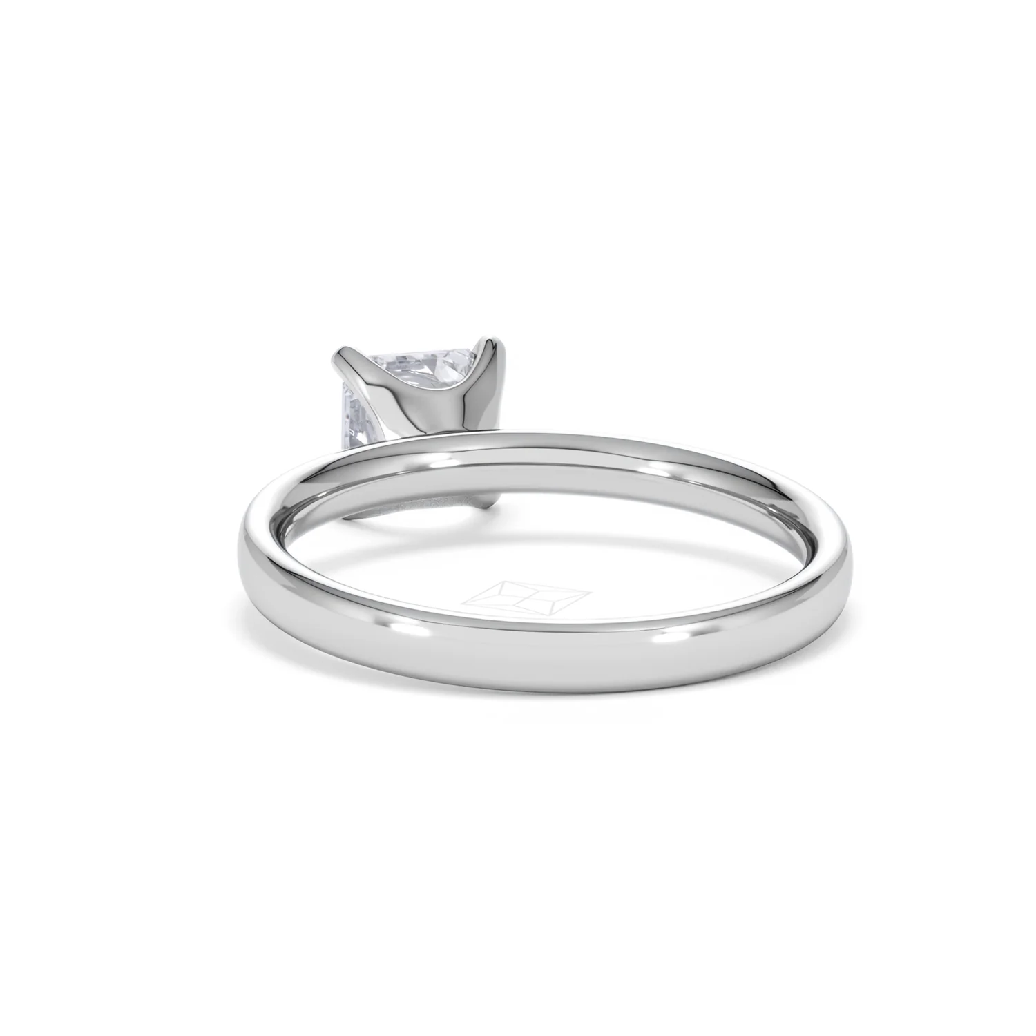 Origin 1.00ct Asscher Cut Lab Diamond Solitaire Engagement Ring in 18K White Gold - Image 52