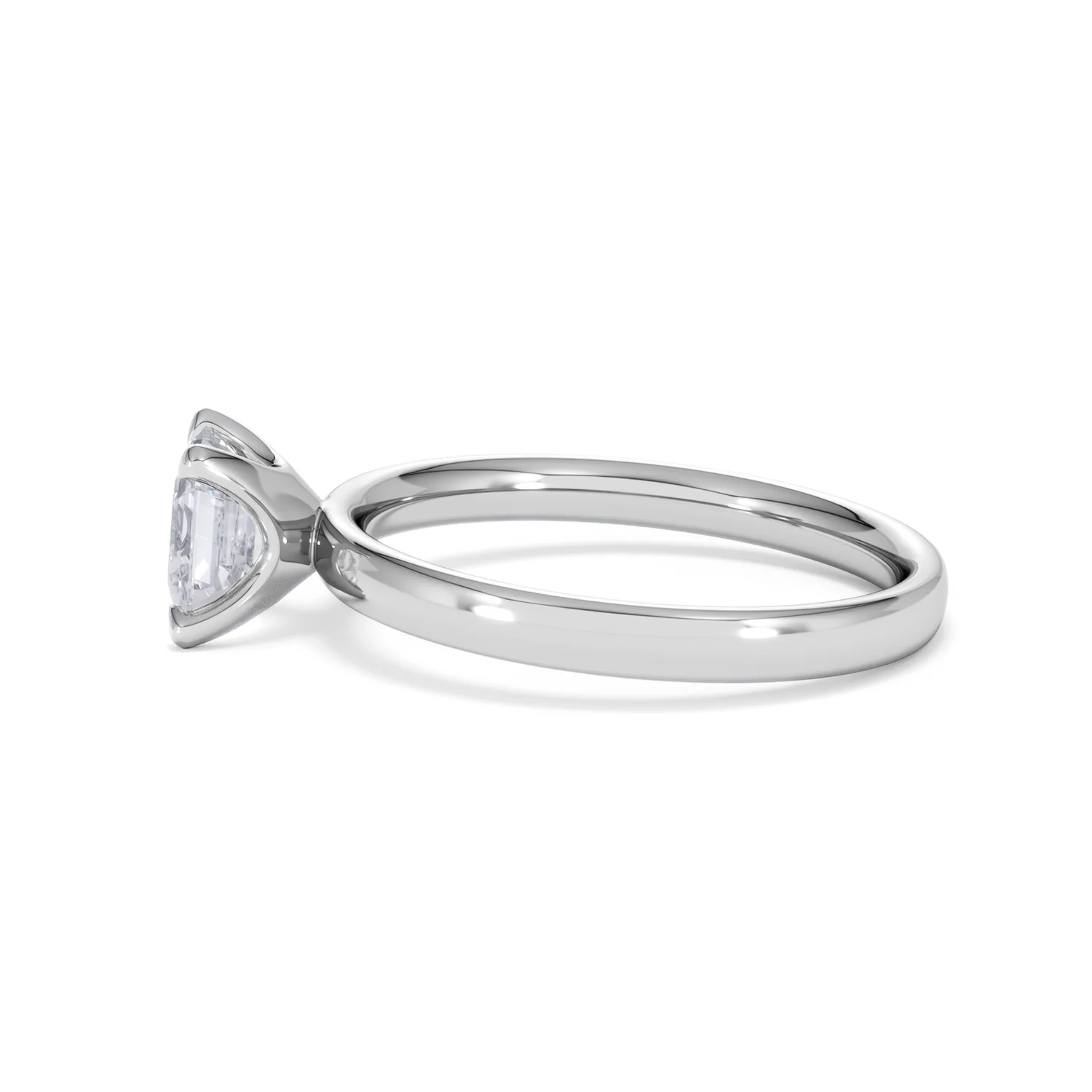 Origin 1.00ct Asscher Cut Lab Diamond Solitaire Engagement Ring in 18K White Gold - Image 68