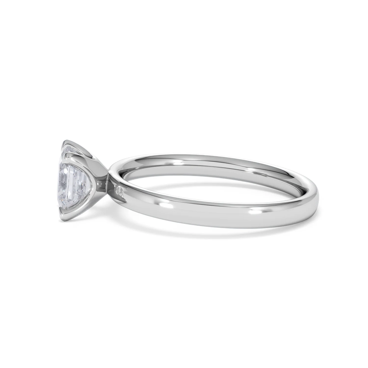 Origin 1.00ct Asscher Cut Lab Diamond Solitaire Engagement Ring in 18K White Gold - Image 69