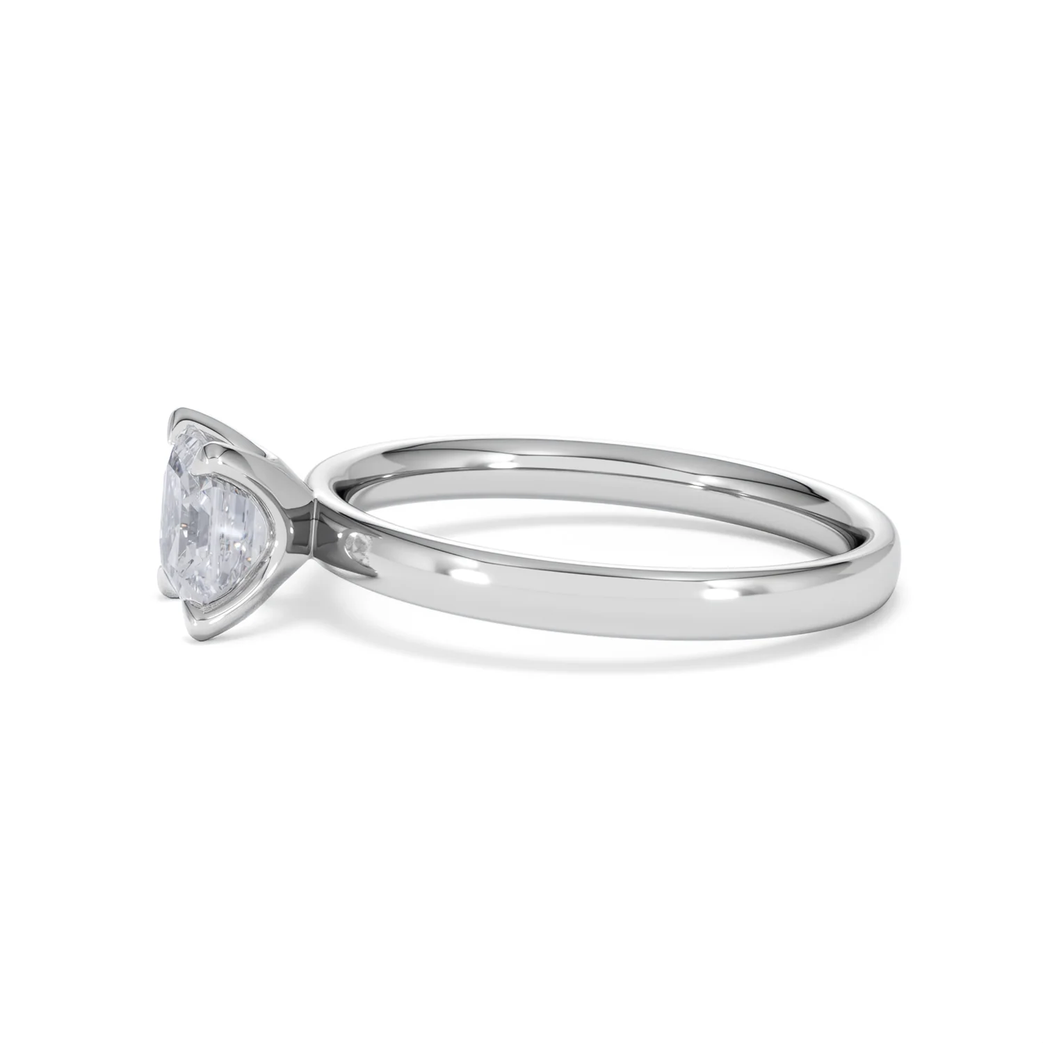 Origin 1.00ct Asscher Cut Lab Diamond Solitaire Engagement Ring in 18K White Gold - Image 71