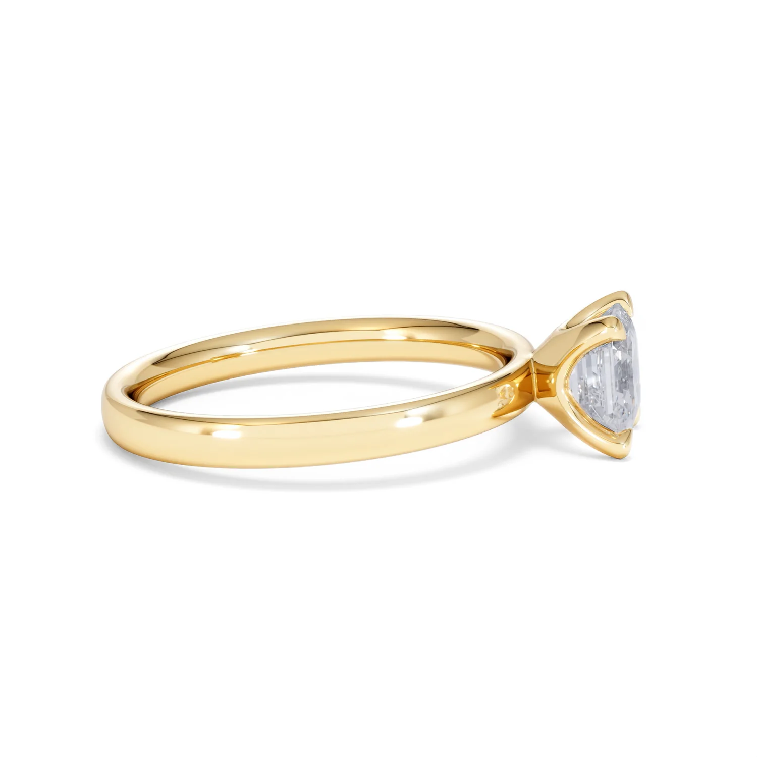 Origin 1.00ct Asscher Cut Lab Diamond Solitaire Engagement Ring in 18K Yellow Gold - Image 25