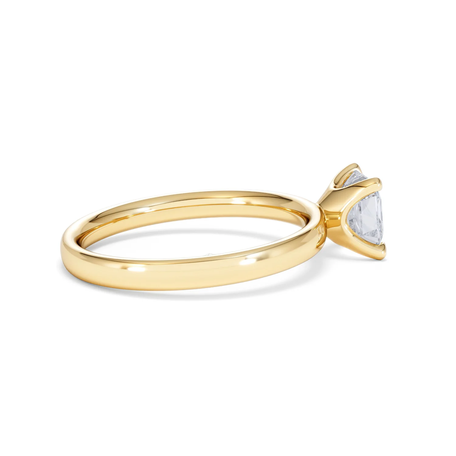 Origin 1.00ct Asscher Cut Lab Diamond Solitaire Engagement Ring in 18K Yellow Gold - Image 30