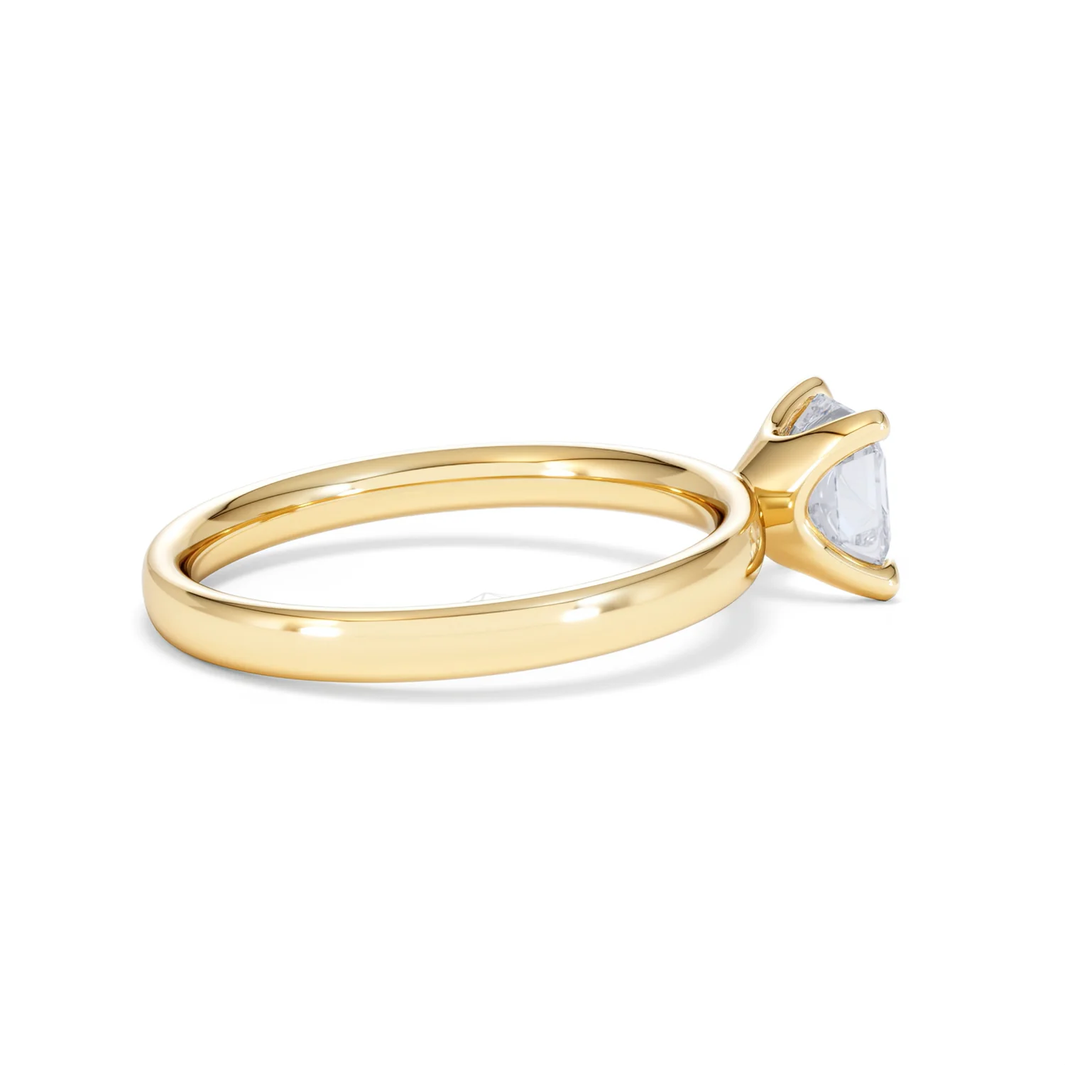 Origin 1.00ct Asscher Cut Lab Diamond Solitaire Engagement Ring in 18K Yellow Gold - Image 31