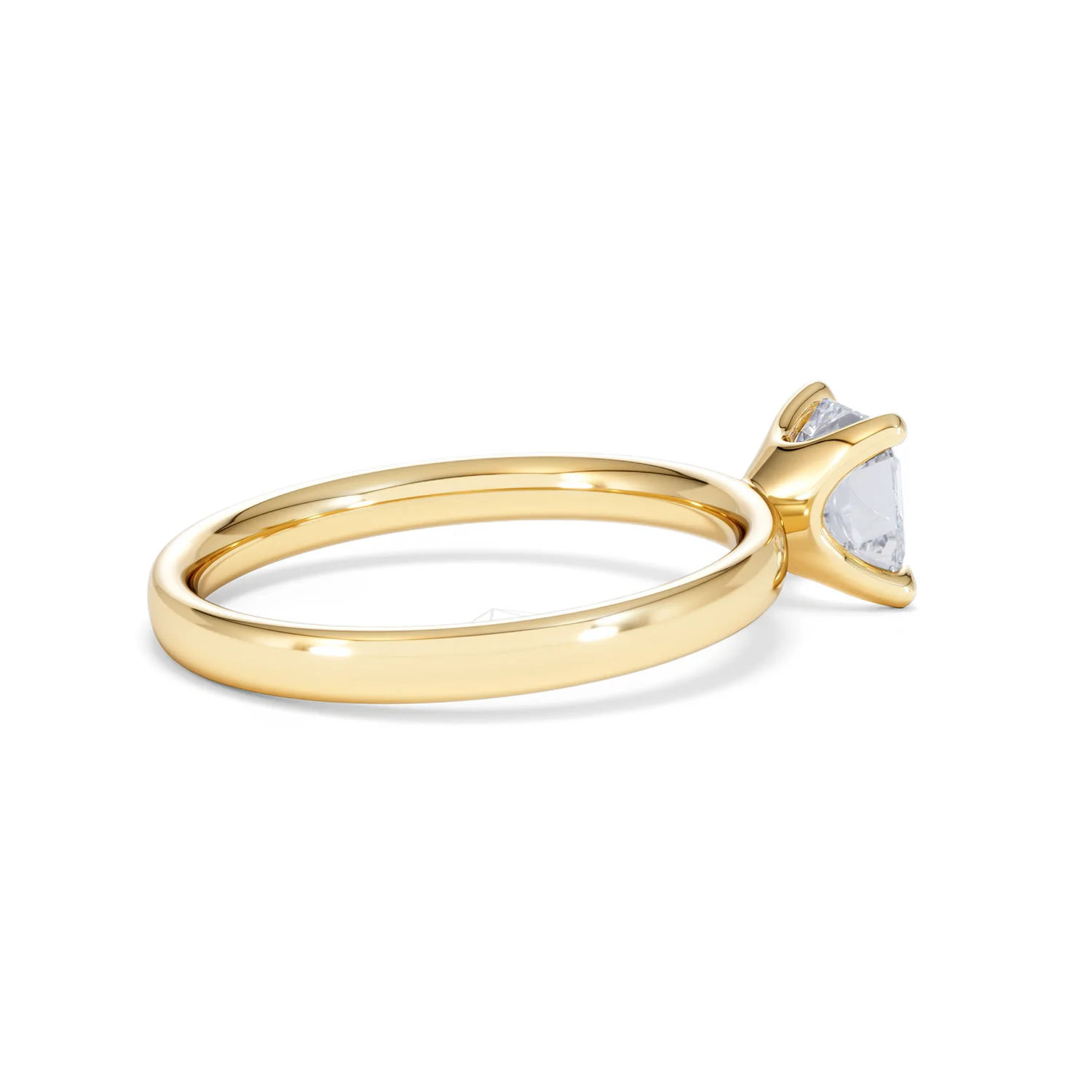 Origin 1.00ct Asscher Cut Lab Diamond Solitaire Engagement Ring in 18K Yellow Gold - Image 32