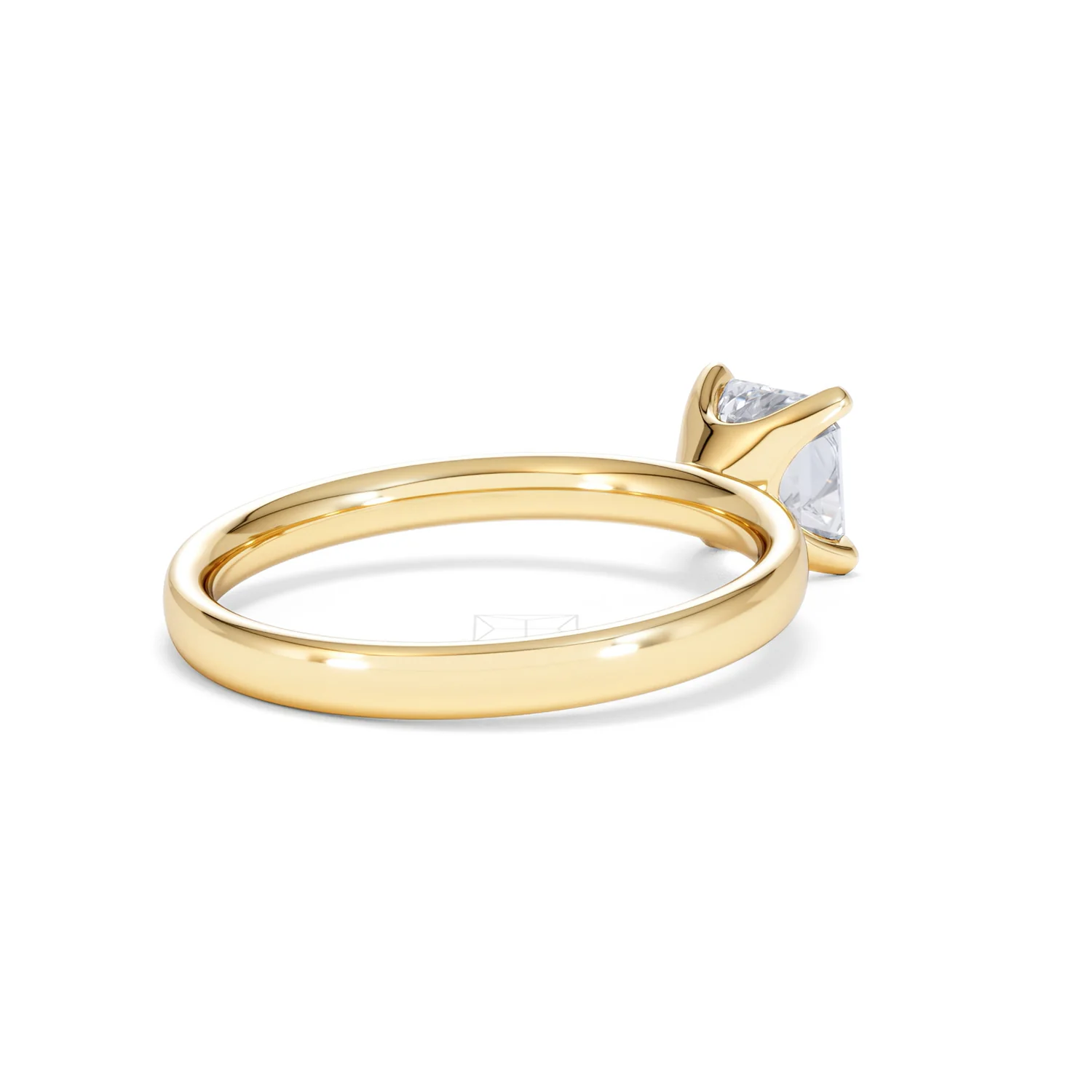 Origin 1.00ct Asscher Cut Lab Diamond Solitaire Engagement Ring in 18K Yellow Gold - Image 37