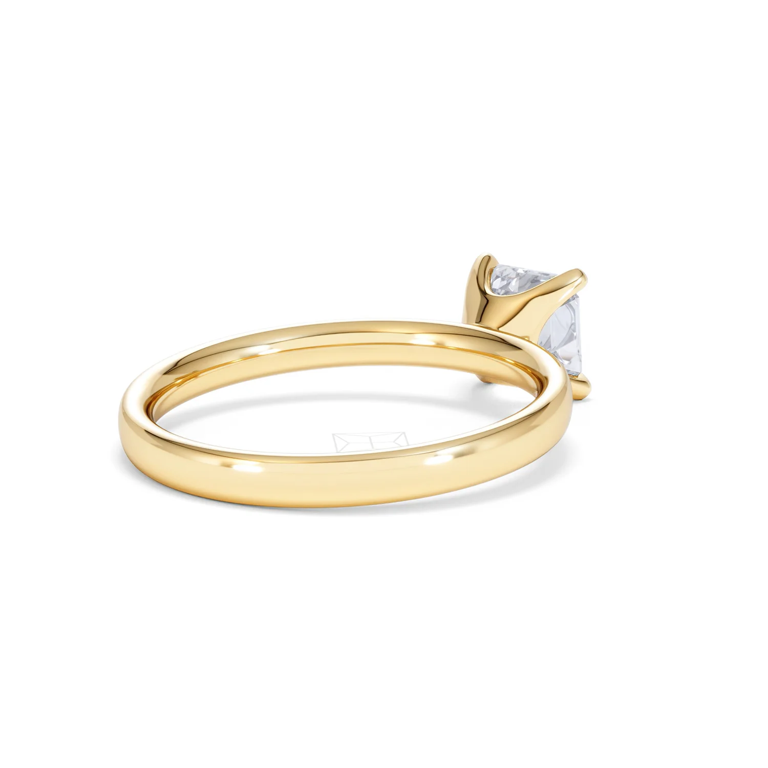 Origin 1.00ct Asscher Cut Lab Diamond Solitaire Engagement Ring in 18K Yellow Gold - Image 38
