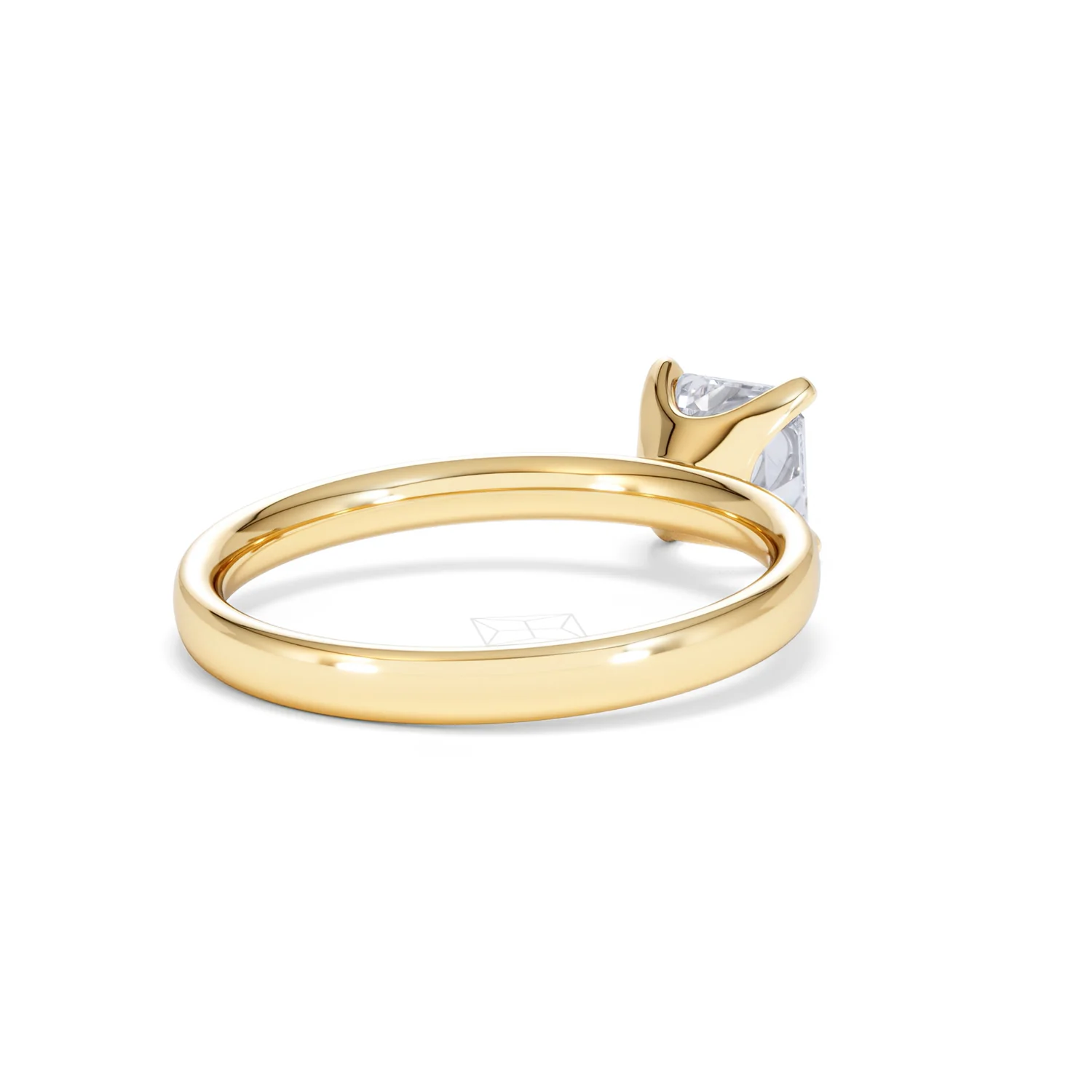 Origin 1.00ct Asscher Cut Lab Diamond Solitaire Engagement Ring in 18K Yellow Gold - Image 39