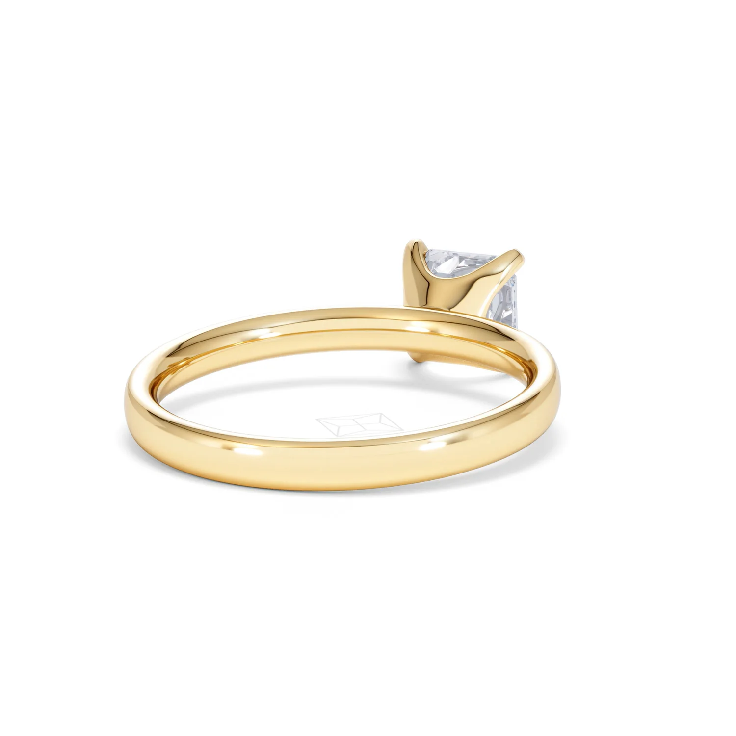 Origin 1.00ct Asscher Cut Lab Diamond Solitaire Engagement Ring in 18K Yellow Gold - Image 41