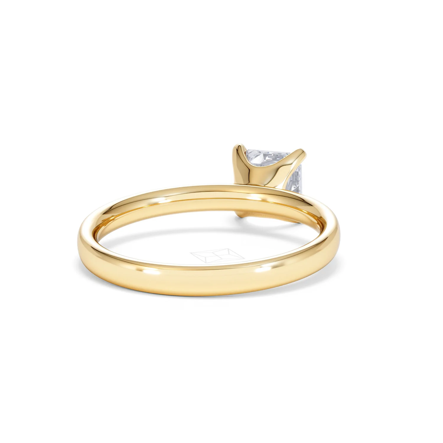Origin 1.00ct Asscher Cut Lab Diamond Solitaire Engagement Ring in 18K Yellow Gold - Image 42