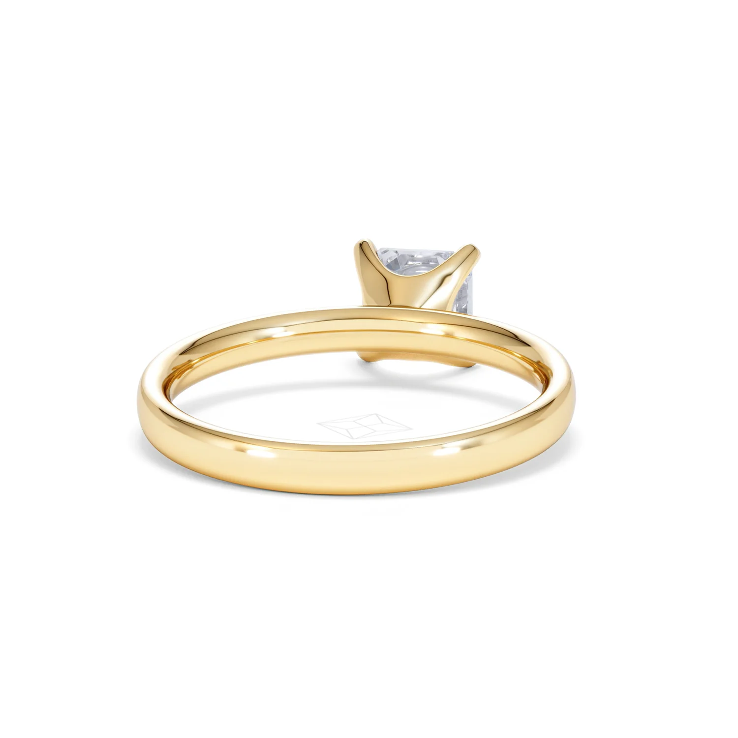Origin 1.00ct Asscher Cut Lab Diamond Solitaire Engagement Ring in 18K Yellow Gold - Image 44