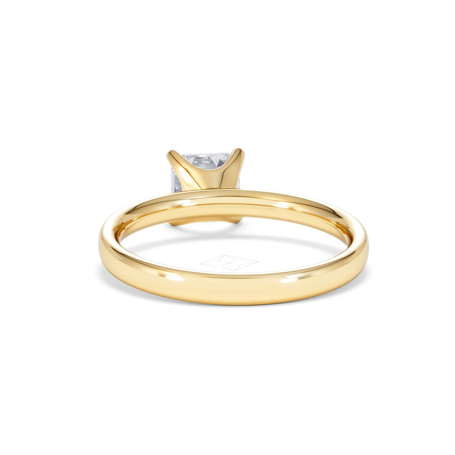 Origin 1.00ct Asscher Cut Lab Diamond Solitaire Engagement Ring in 18K Yellow Gold - Image 49