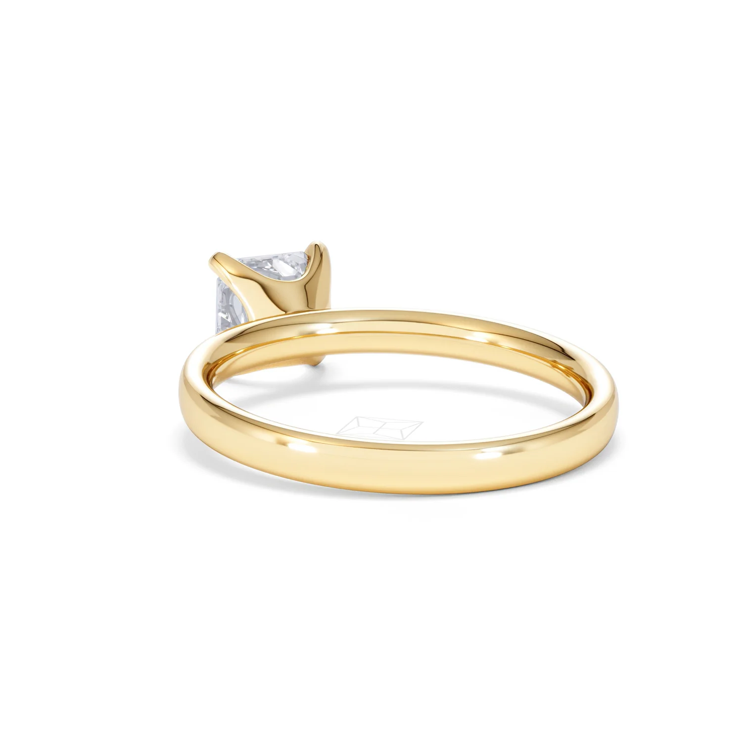 Origin 1.00ct Asscher Cut Lab Diamond Solitaire Engagement Ring in 18K Yellow Gold - Image 53