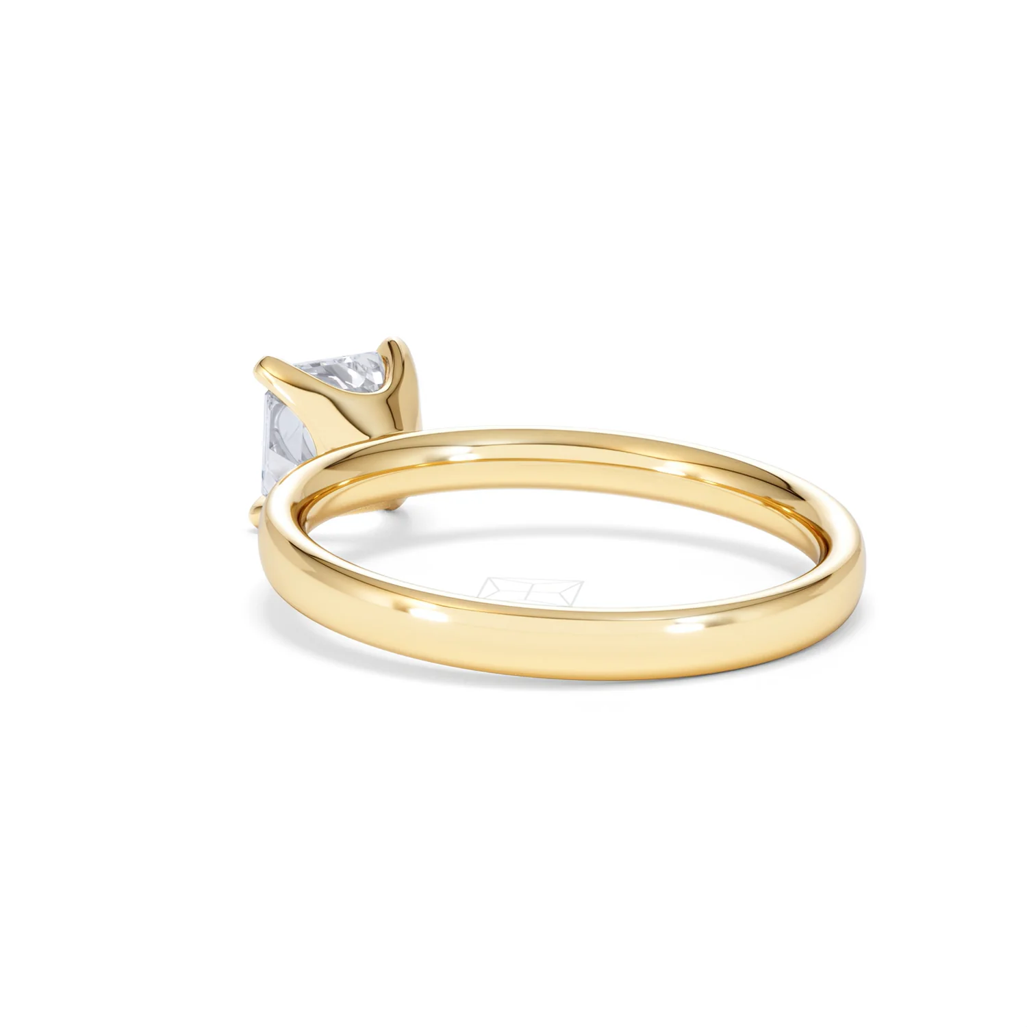 Origin 1.00ct Asscher Cut Lab Diamond Solitaire Engagement Ring in 18K Yellow Gold - Image 55