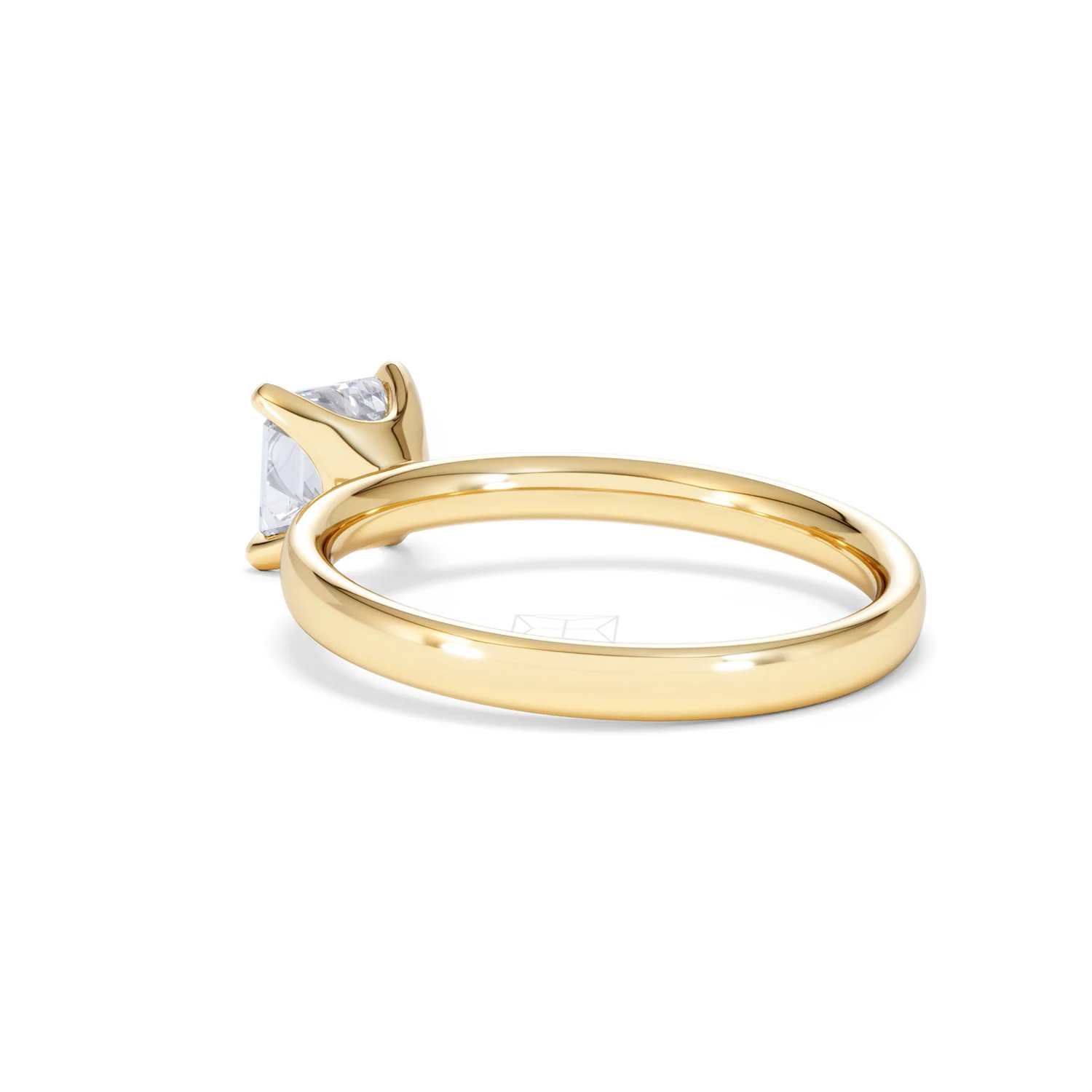 Origin 1.00ct Asscher Cut Lab Diamond Solitaire Engagement Ring in 18K Yellow Gold - Image 56