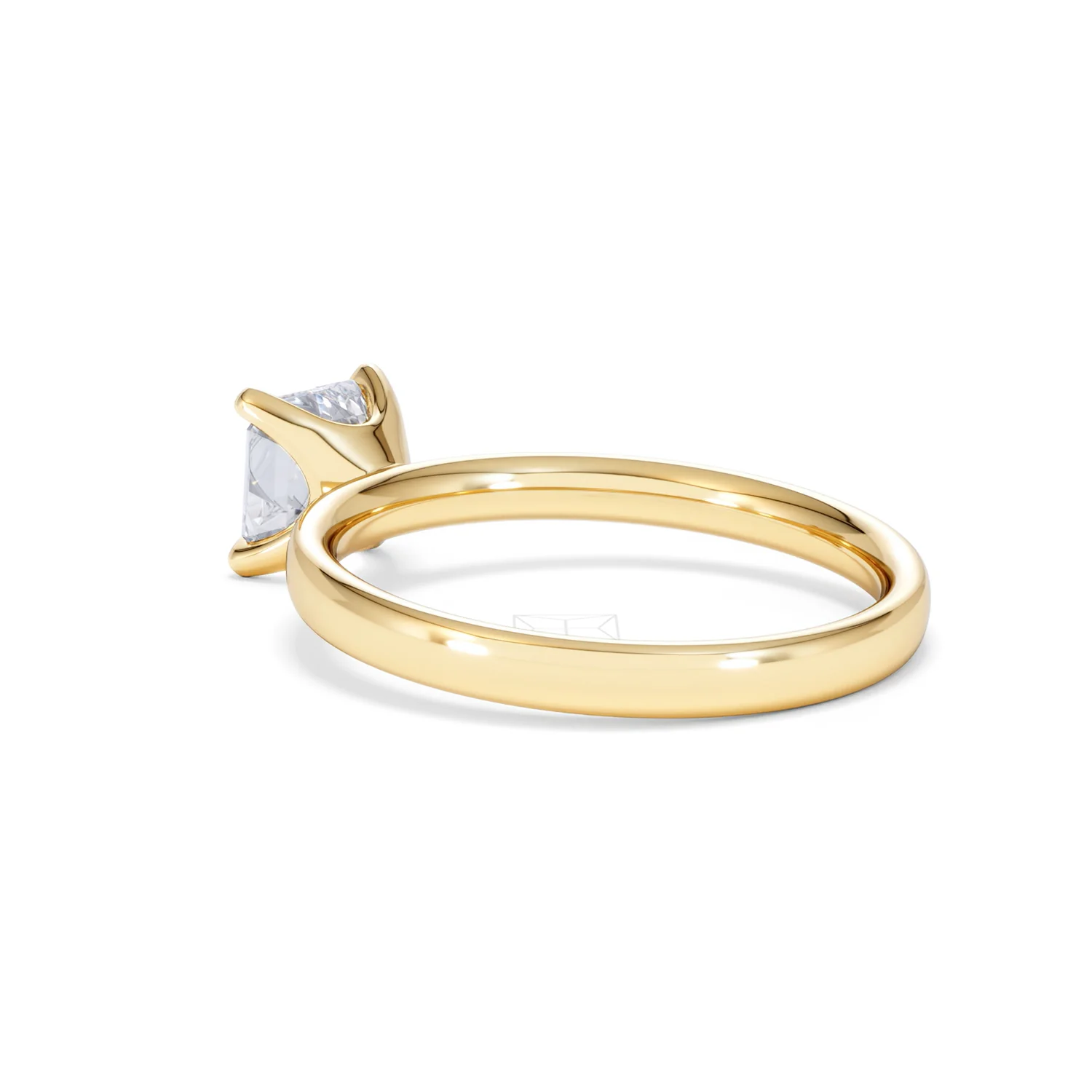 Origin 1.00ct Asscher Cut Lab Diamond Solitaire Engagement Ring in 18K Yellow Gold - Image 57