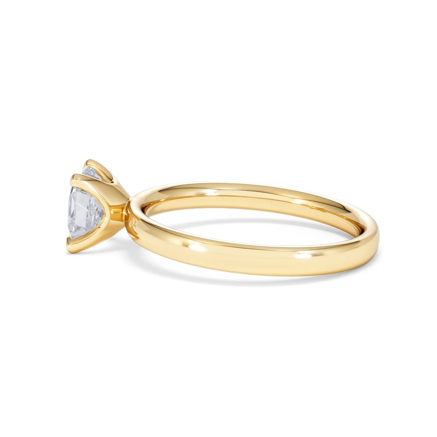 Origin 1.00ct Asscher Cut Lab Diamond Solitaire Engagement Ring in 18K Yellow Gold - Image 65