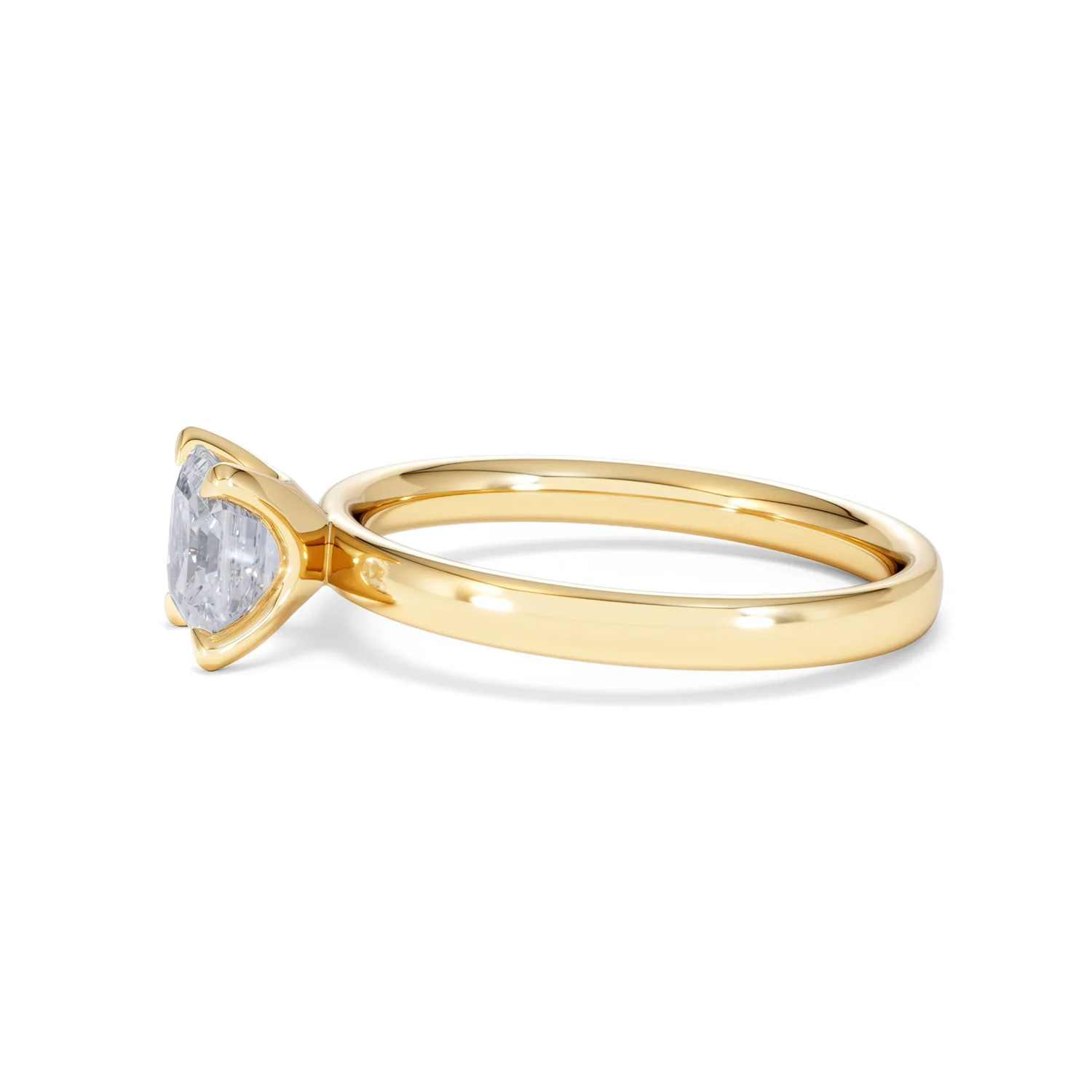 Origin 1.00ct Asscher Cut Lab Diamond Solitaire Engagement Ring in 18K Yellow Gold - Image 70