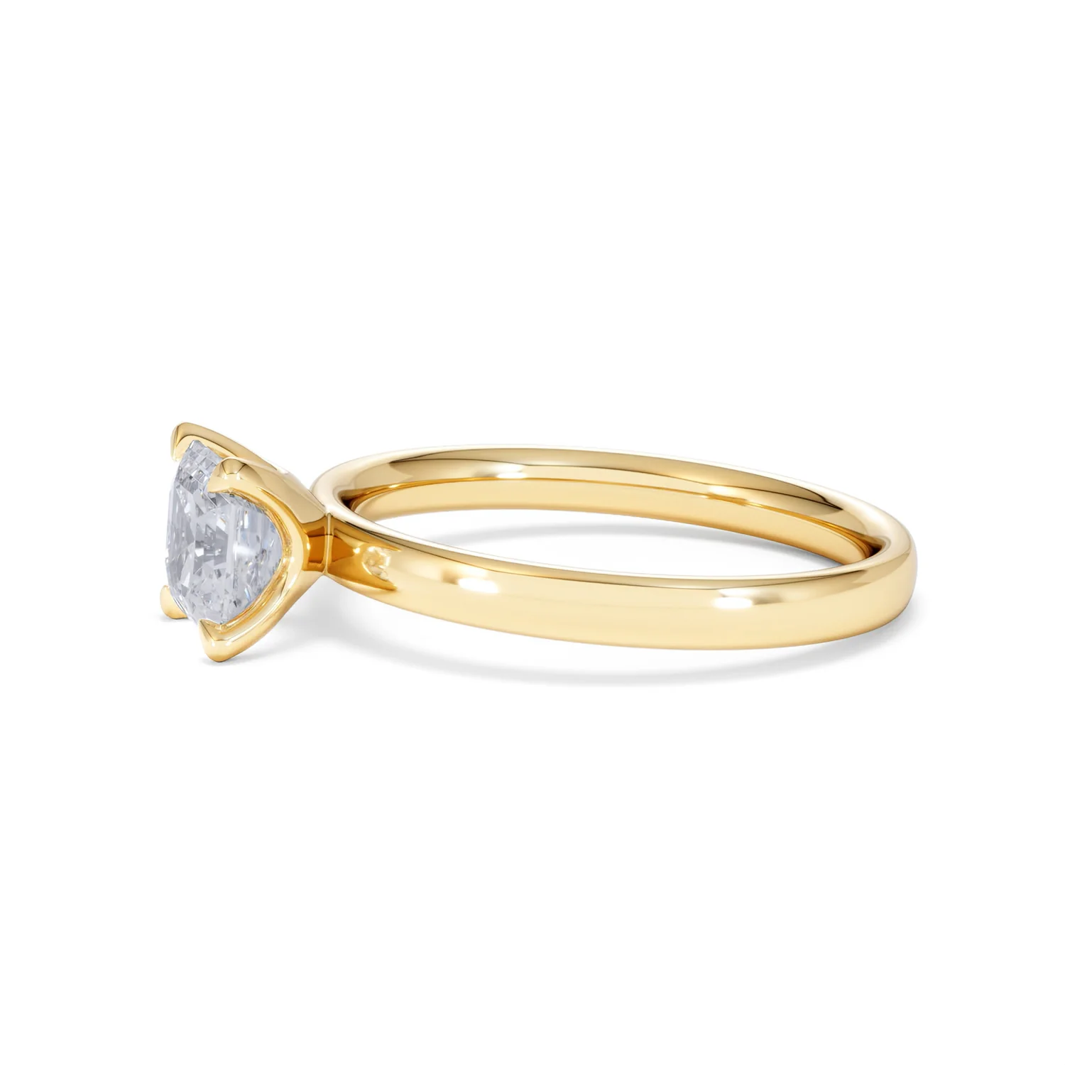 Origin 1.00ct Asscher Cut Lab Diamond Solitaire Engagement Ring in 18K Yellow Gold - Image 71