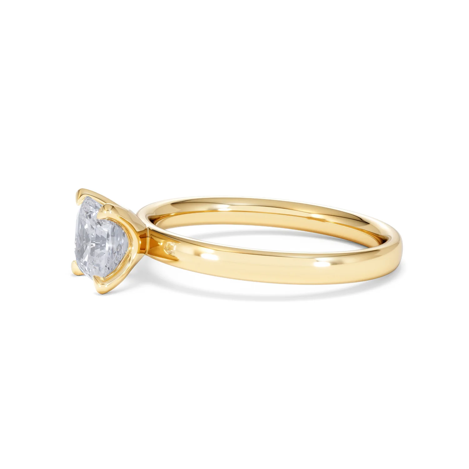 Origin 1.00ct Asscher Cut Lab Diamond Solitaire Engagement Ring in 18K Yellow Gold - Image 72