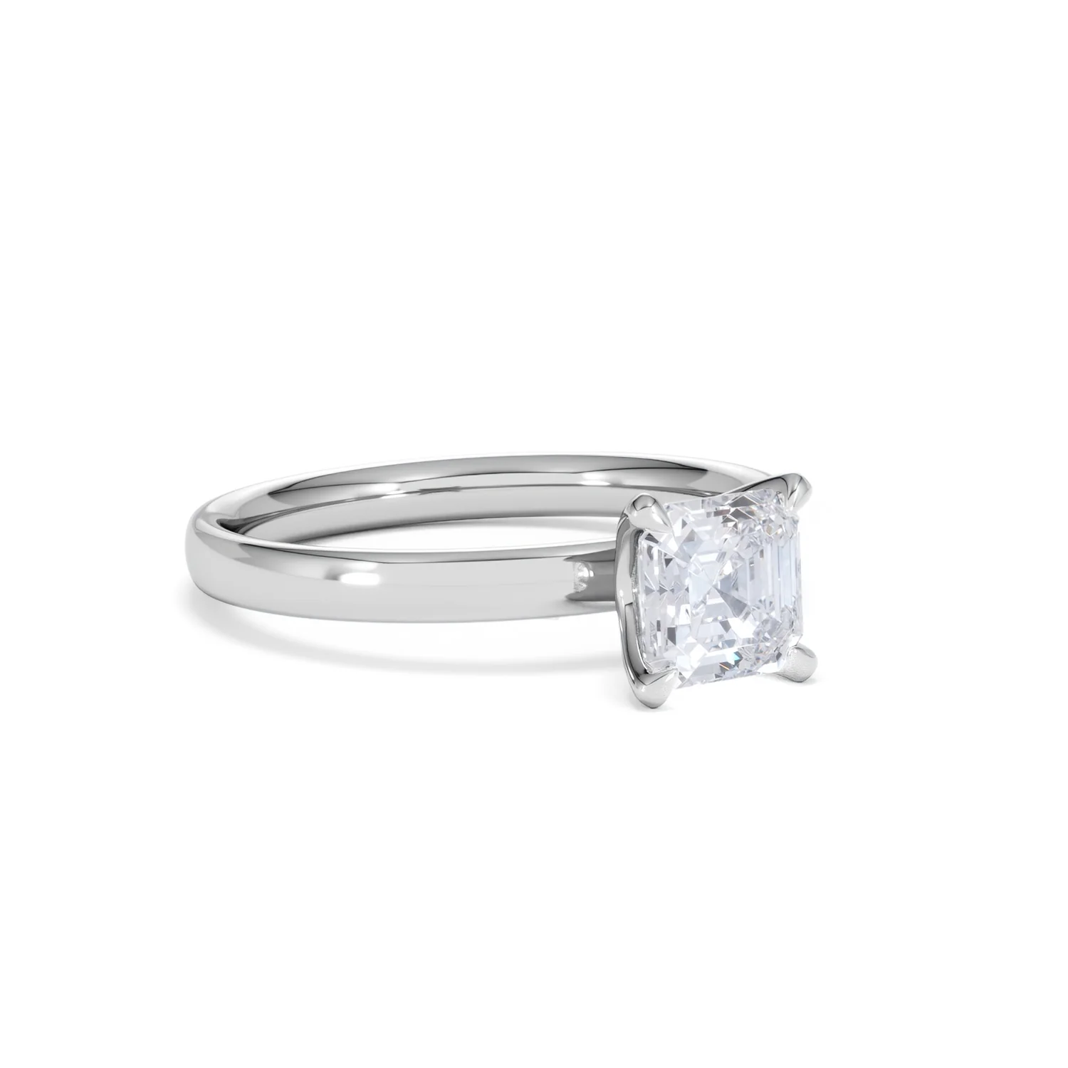 Origin 1.00ct Asscher Cut Lab Diamond Solitaire Engagement Ring in Platinum - Image 15