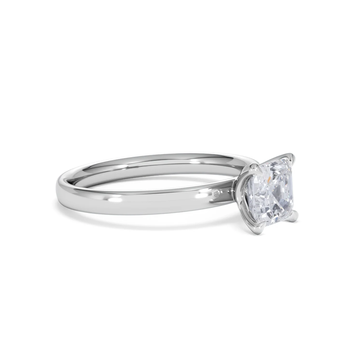 Origin 1.00ct Asscher Cut Lab Diamond Solitaire Engagement Ring in Platinum - Image 19