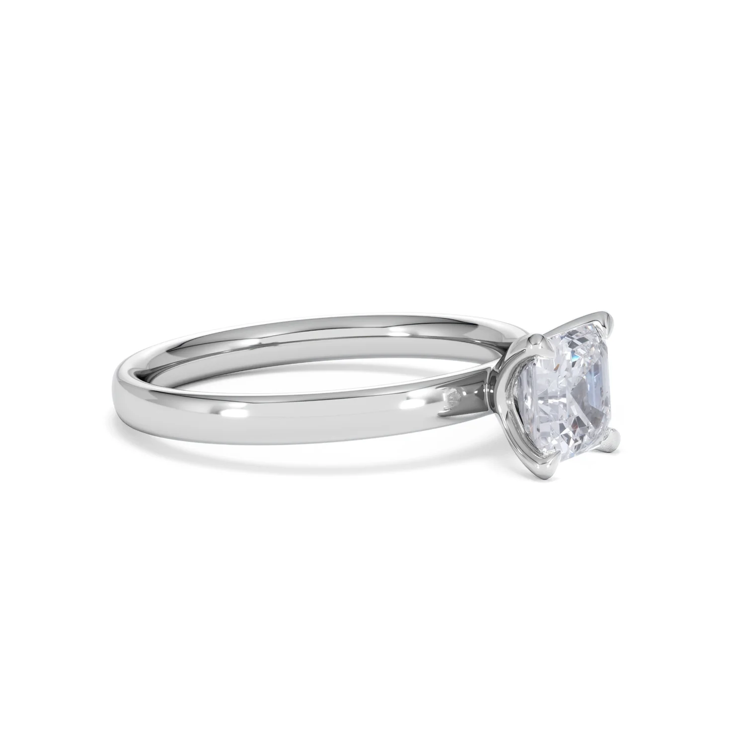 Origin 1.00ct Asscher Cut Lab Diamond Solitaire Engagement Ring in Platinum - Image 20