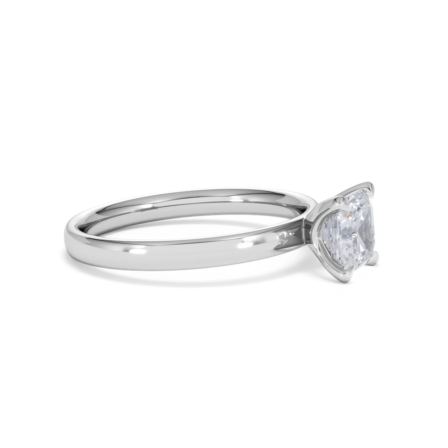 Origin 1.00ct Asscher Cut Lab Diamond Solitaire Engagement Ring in Platinum - Image 22