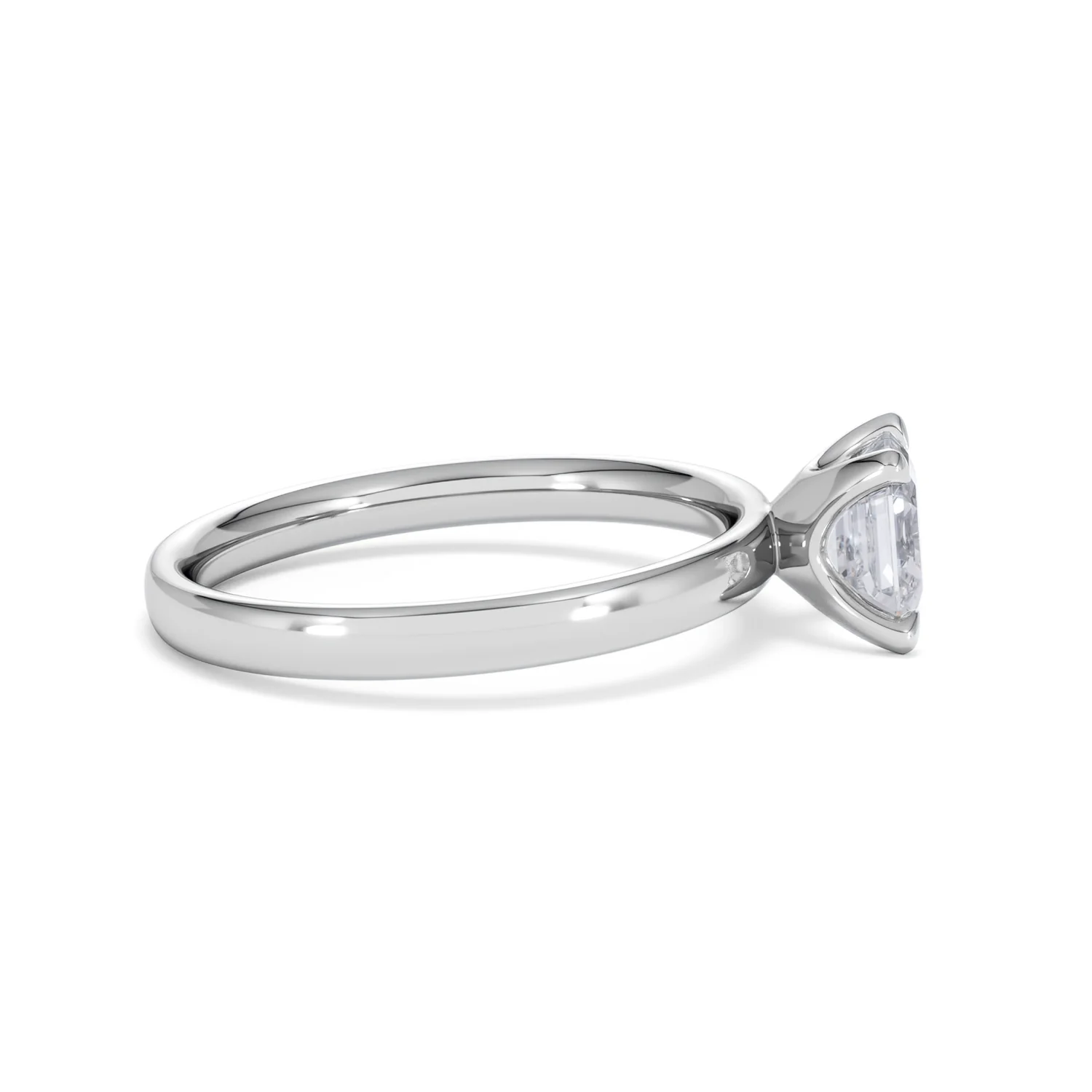 Origin 1.00ct Asscher Cut Lab Diamond Solitaire Engagement Ring in Platinum - Image 27